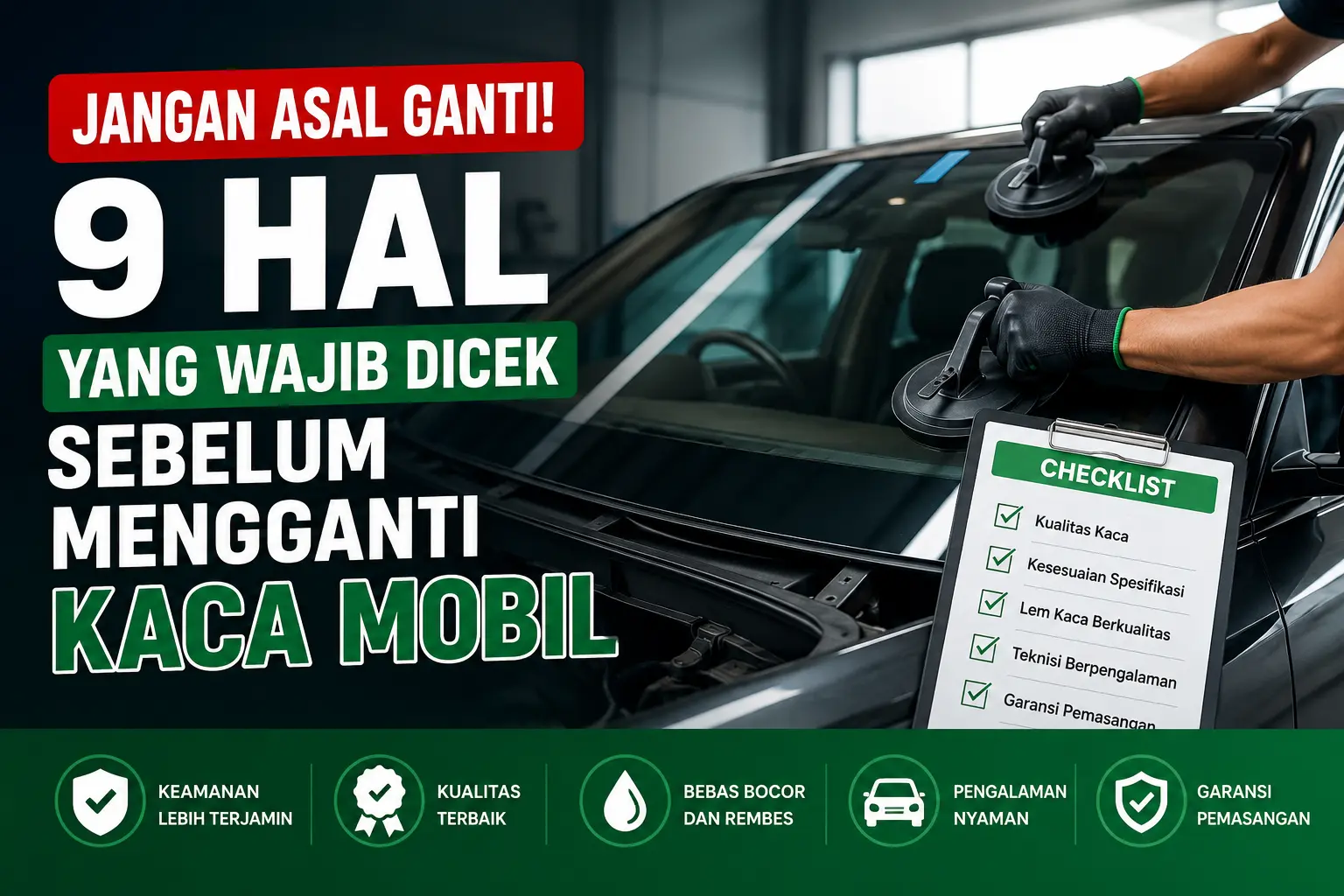 Jangan Asal Ganti! 9 Hal yang Wajib Dicek Sebelum Mengganti Kaca Mobil